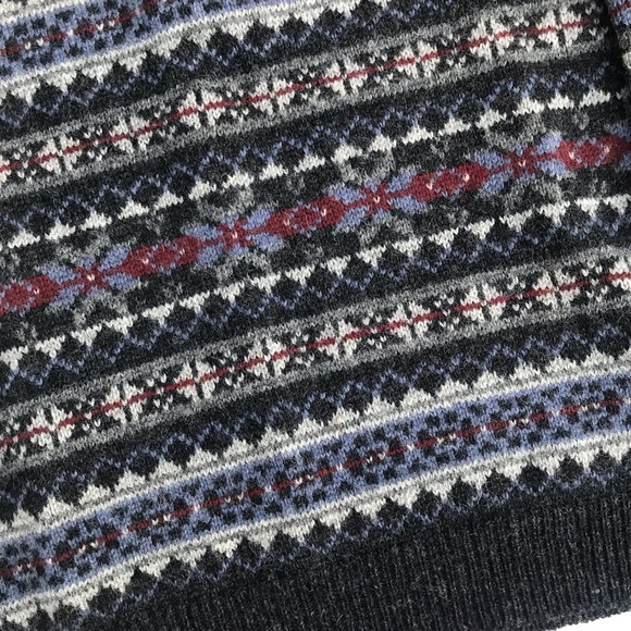 Vintage Woolrich Mens 100% Wool Pullover Sweater Size M Charcoal Heather 9231 - Picture 4 of 8